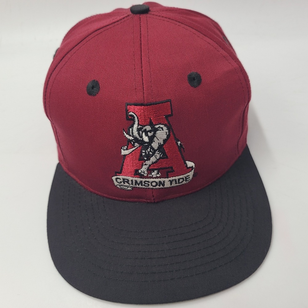 Vintage Alabama Crimson Tide Hat Snapback Front Row Red Black NCAA University